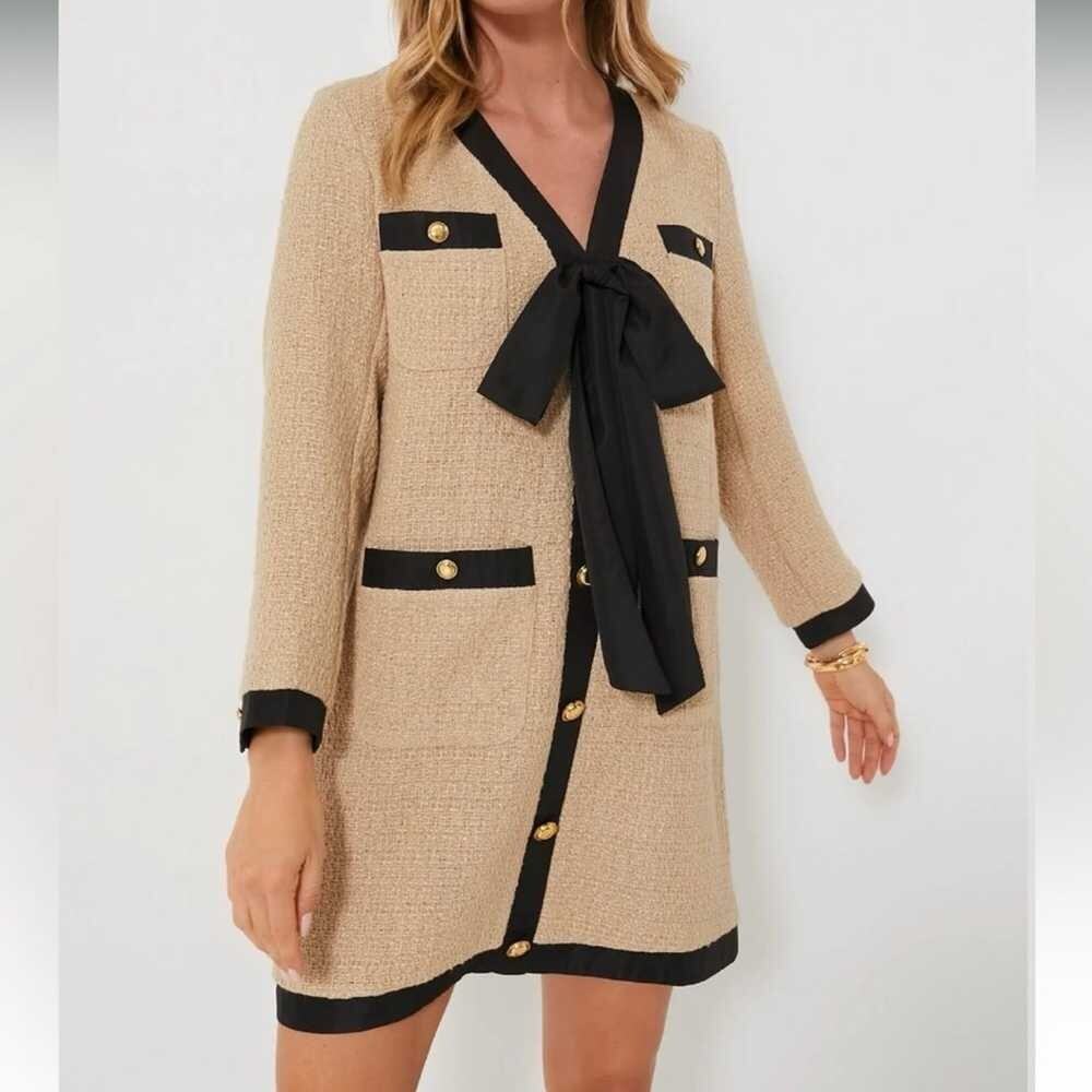 POMANDER PLACE Coco Tweed Bow Dress Size L Retail $168 Tuckernuck